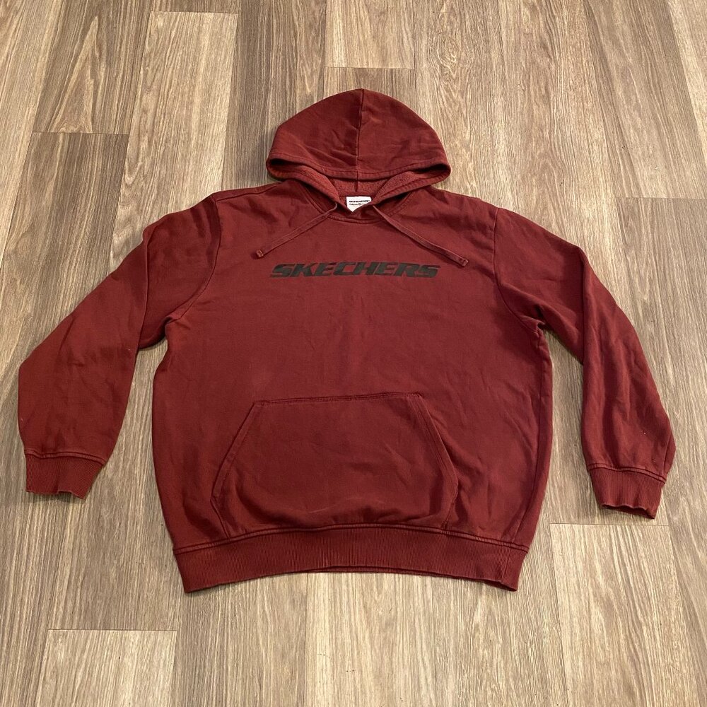 Skechers Burgundy Pullover Hoodie Men's Size XL